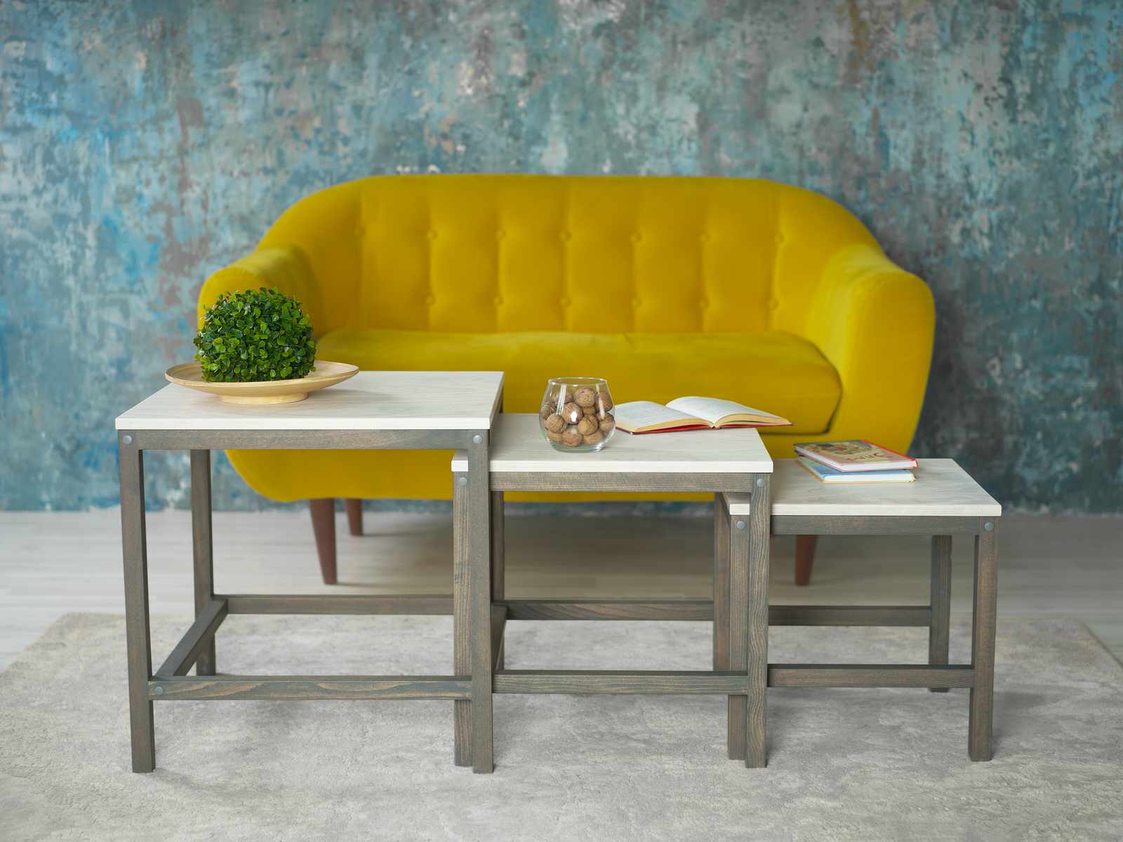 Журнальный столик "КАСКАД" 3в1 / цвет светлый