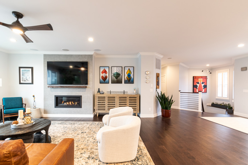 Ramsay Lake Waterfront Home Transitional Living Room Baltimore