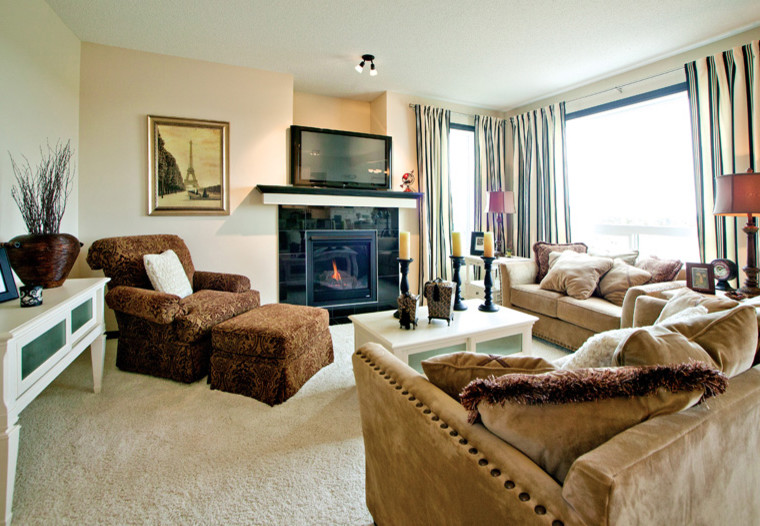 This is an example of a traditional living room in Calgary.