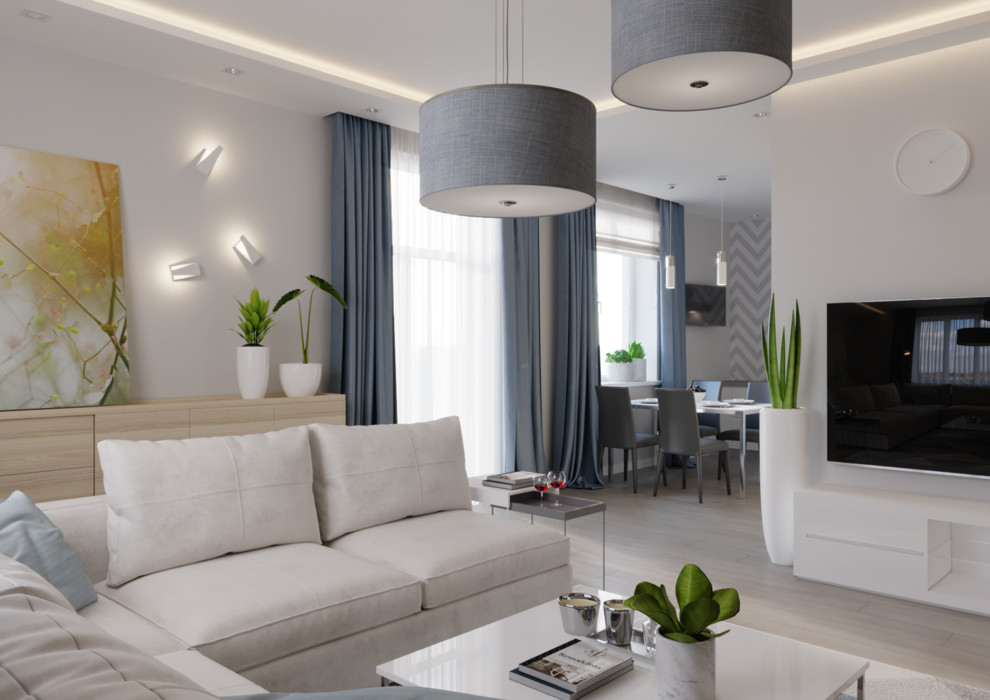 Кухня-гостиная в загородном доме