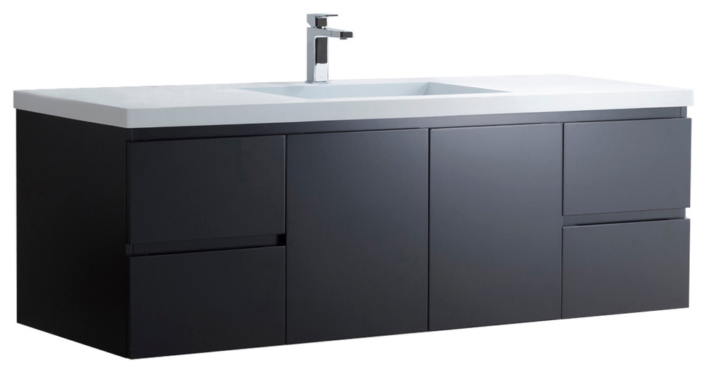Vanity Adams 60 S Infinity Sink Contemporary Bathroom Vanities And Sink Consoles by
