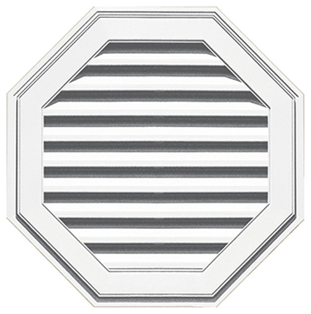 27"x27" Octagon Gable Vent Louver, 27"Wx2"Px27"H Traditional