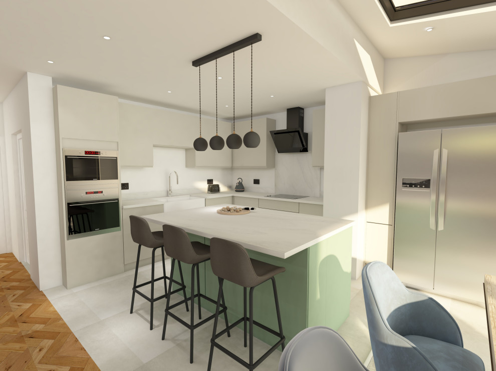 Open Kitchen/Living Area Renovation, Barnet, London, UK