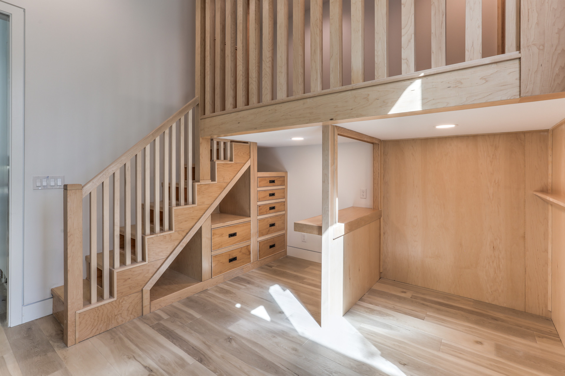 Inspiration for a contemporary bedroom remodel in Omaha