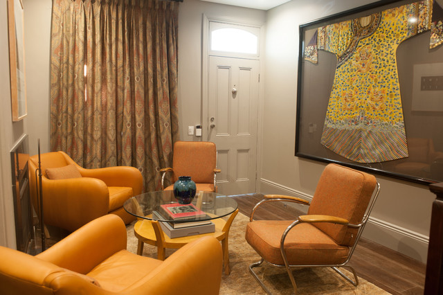 Lounge room-Narrow eclectic-living-room