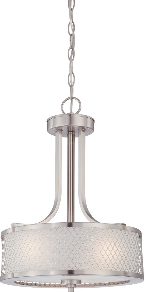 Fusion 3 Light - Pendant With Frosted Glass
