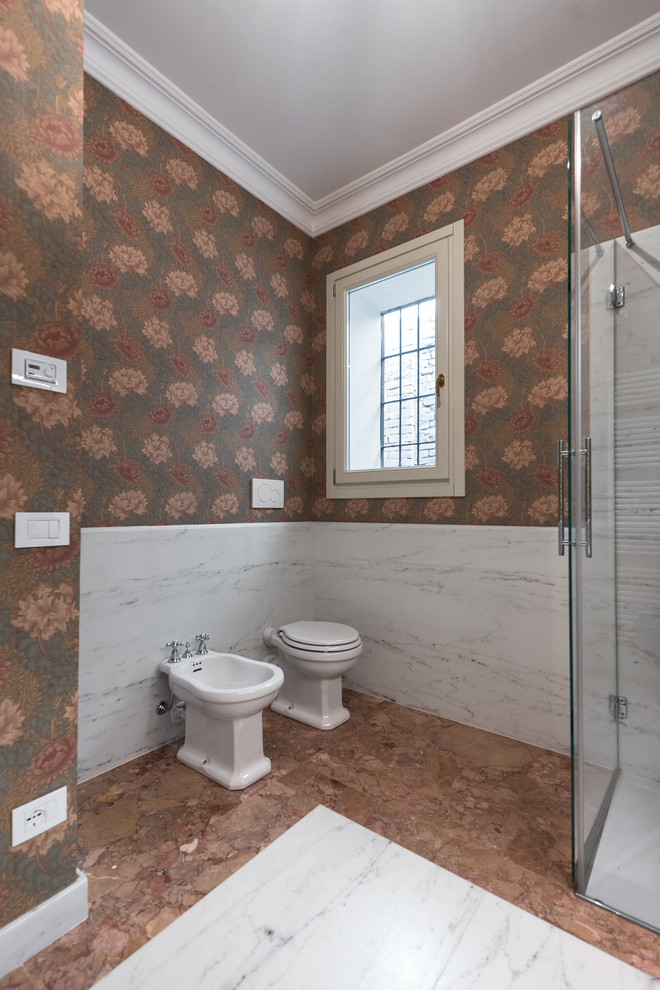 Eclectic powder room in Other.