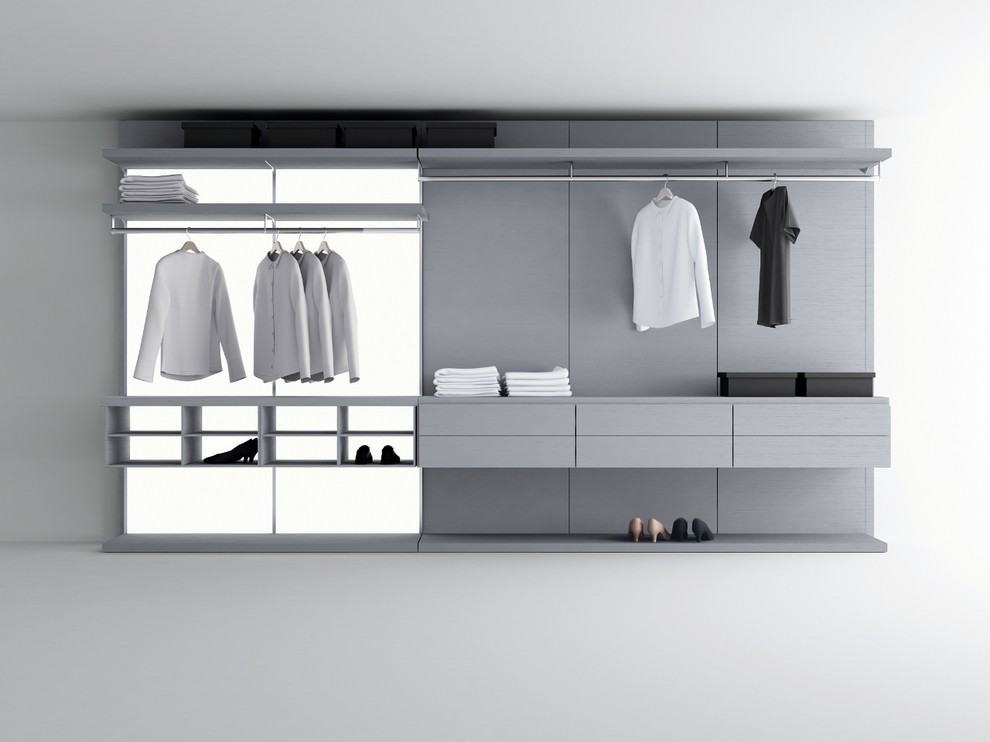 Design ideas for a modern storage and wardrobe in Boston.