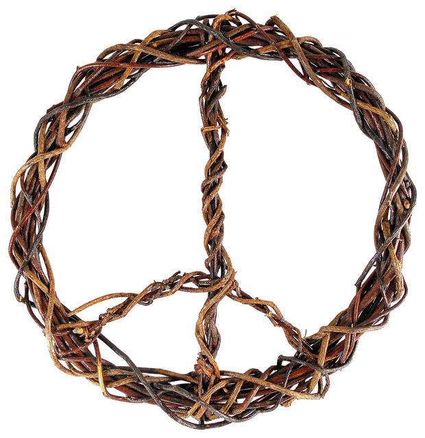 Vine Peace Sign Vine Peace Wreath Wall Decor Rustic Wall
