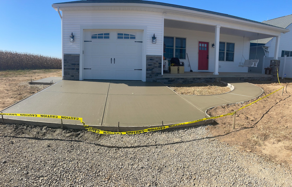 Garage Apron and Sidewalk