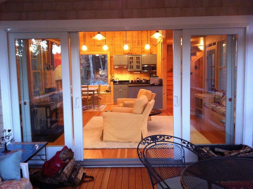 This is an example of a traditional verandah in Portland Maine.