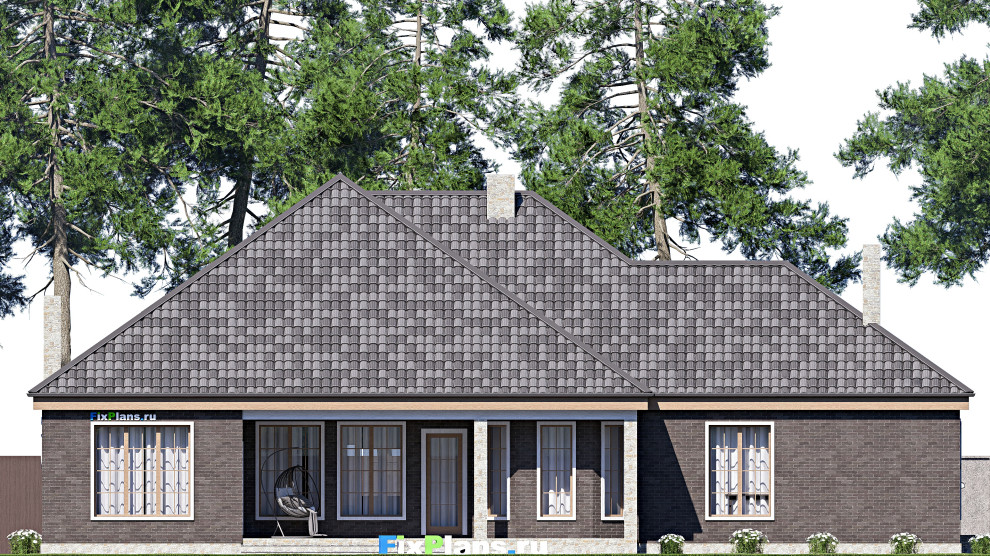 Проект одноэтажного дома 21х20м S257м2 F-17171