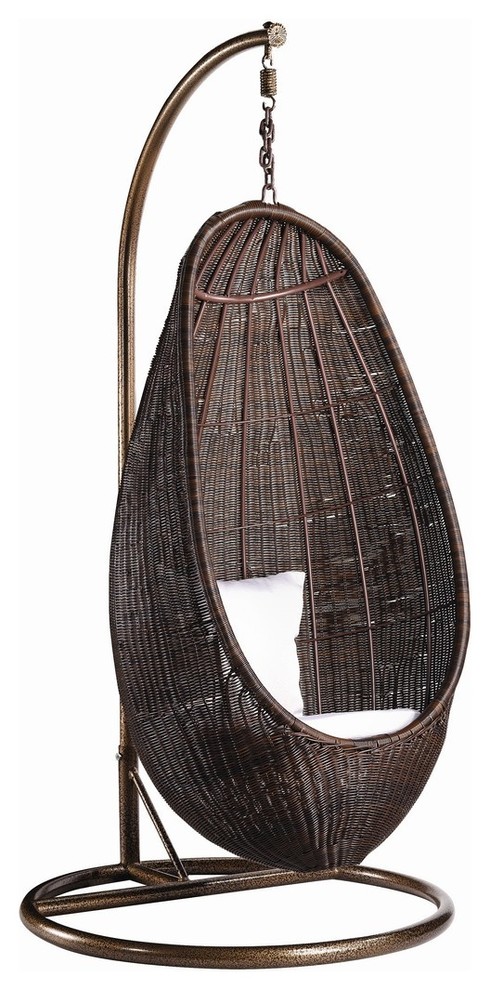 Rattan Hanging Egg Chair with Stand