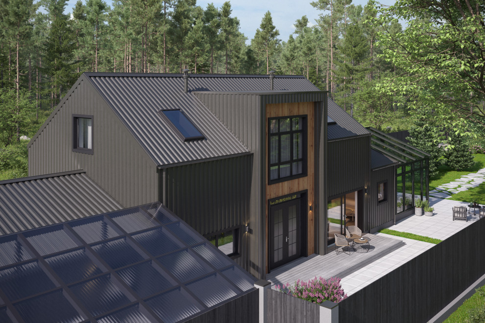 Современный дом с зимним садом