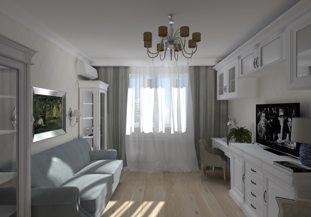 Квартира 38м2 в легком классическом стиле