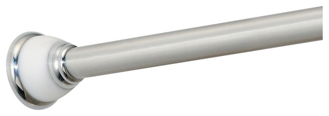 Idesign York Shower Curtain Tension Rod Polished White