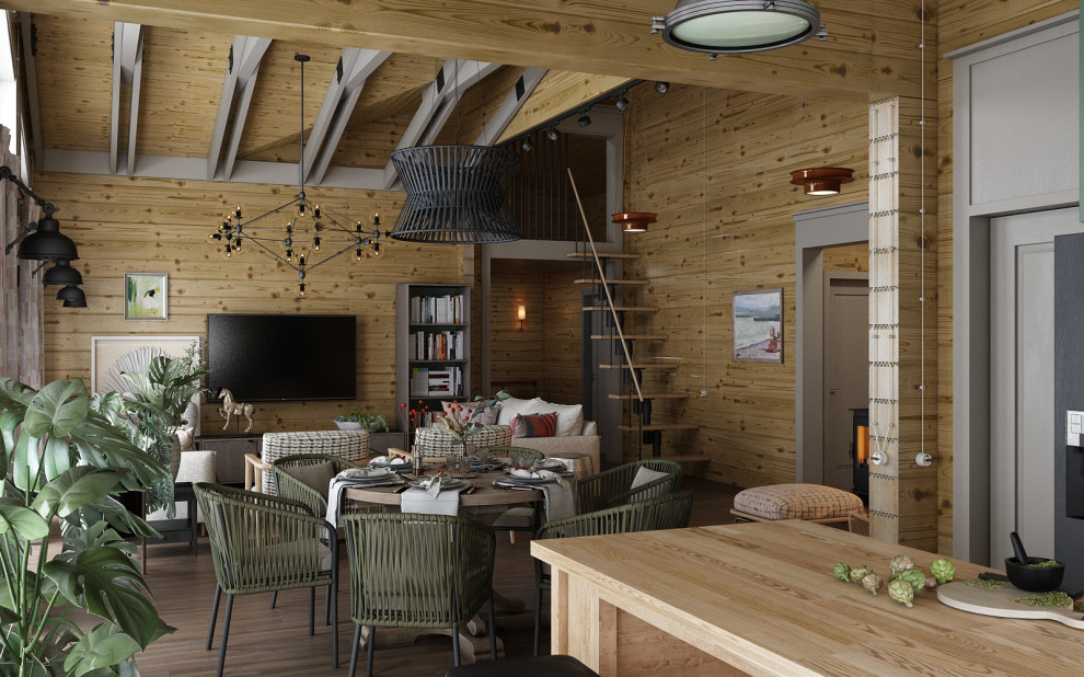 Загородный дом из бруса в Тверской области.