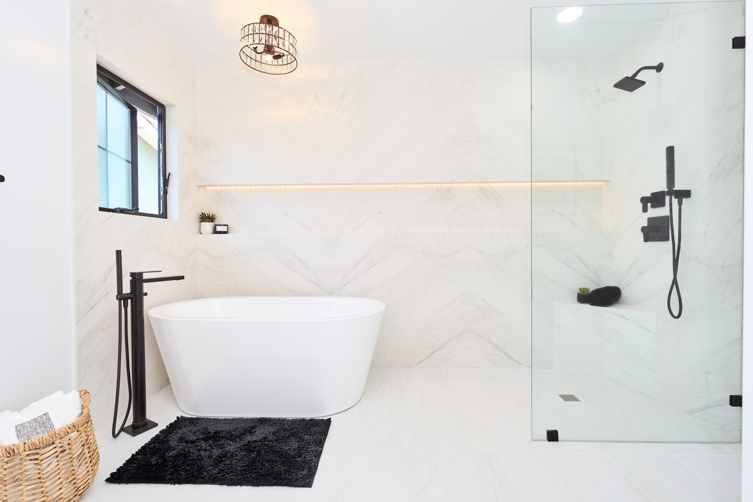 Classic Modern Rustic Primary Bathroom