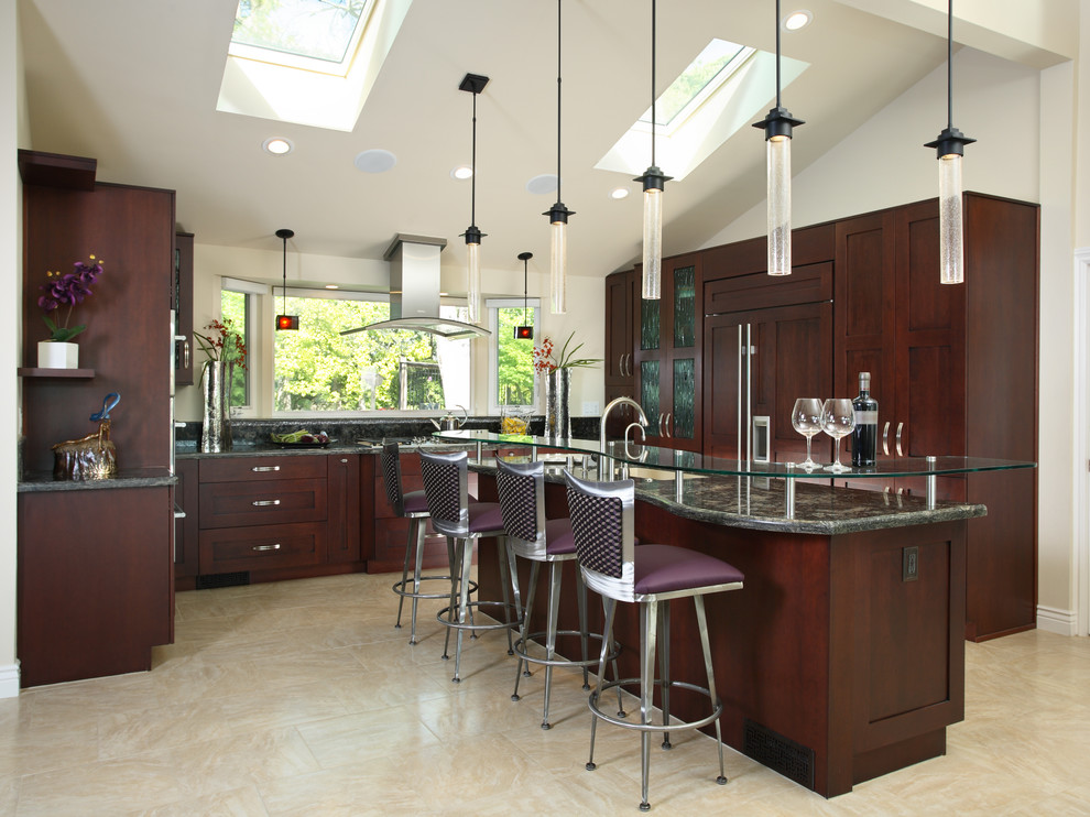Photo of a contemporary kitchen in San Francisco with granite benchtops.