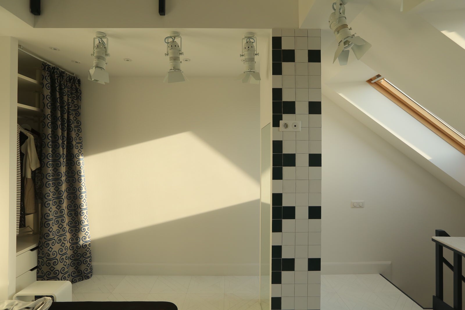 loft with Russian patterns for young man