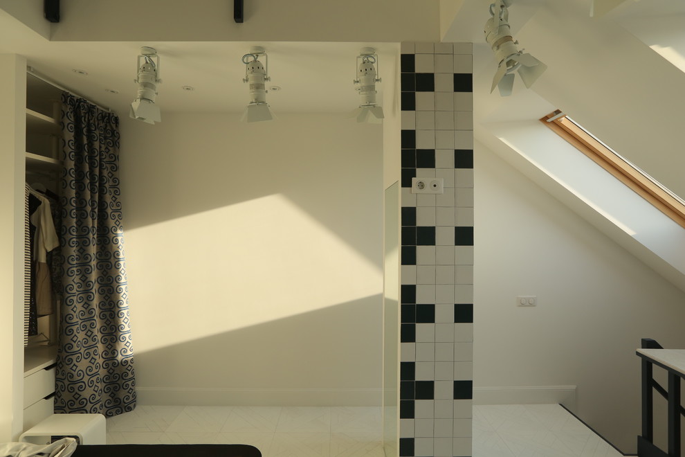 loft with Russian patterns for young man