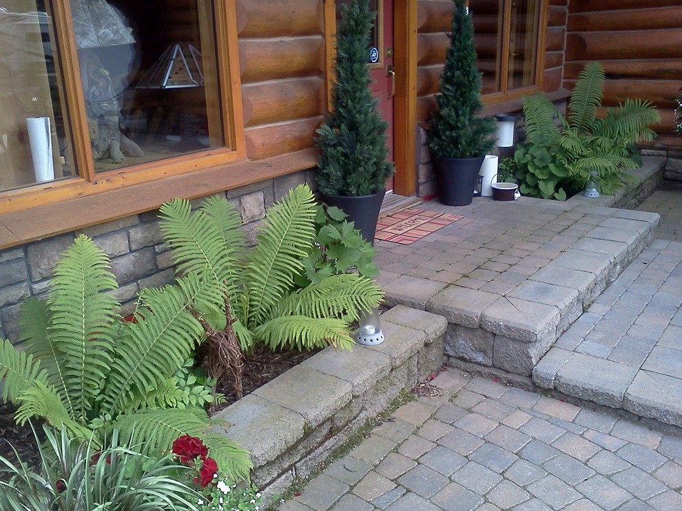 Inspiration for a rustic home design remodel in Calgary