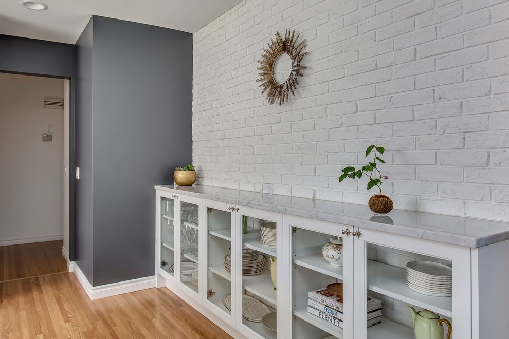 Transitional kitchen photo in Calgary