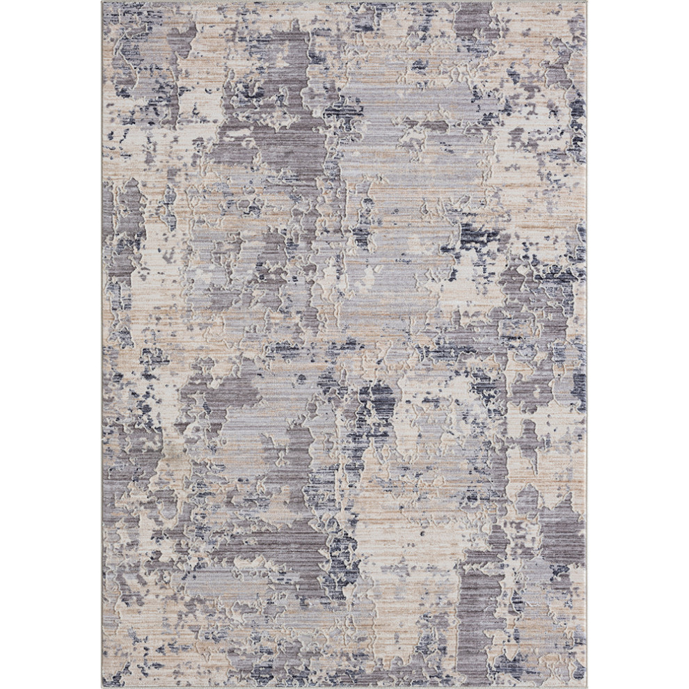 Alistaire Ivory/Multi Abstract Modern, Gray/Ivory/Multi, 2' X 3'