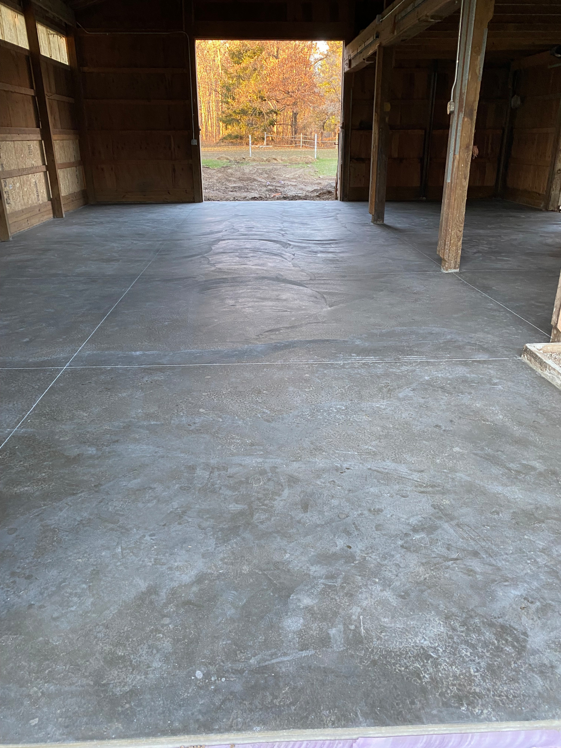 White Lake Radiant Floor Concrete for Barn