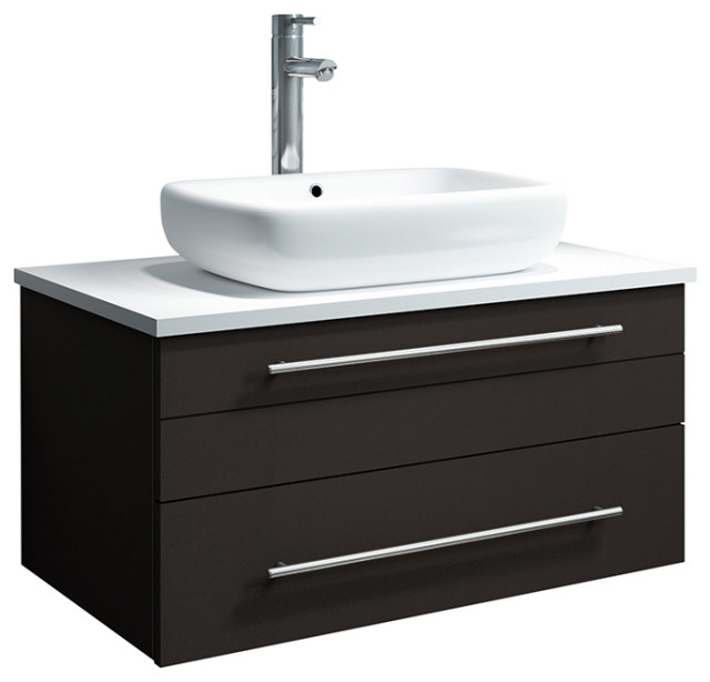 Lucera Wall Hung Bathroom Cabinet With, 30 Inch Vanity With Vessel Sink