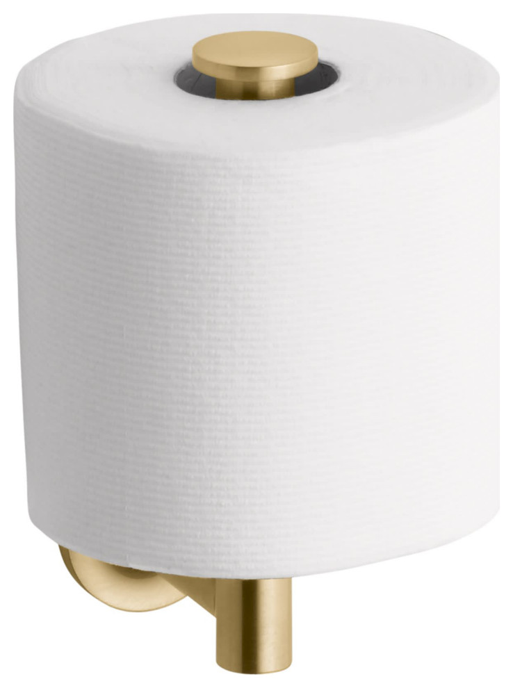 Kohler K-14444 Purist Wall Mounted Euro Toilet Paper Holder - Vibrant Brushed
