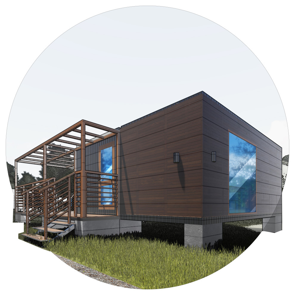 База отдыха из морских контейнеров на мысе Лазарева