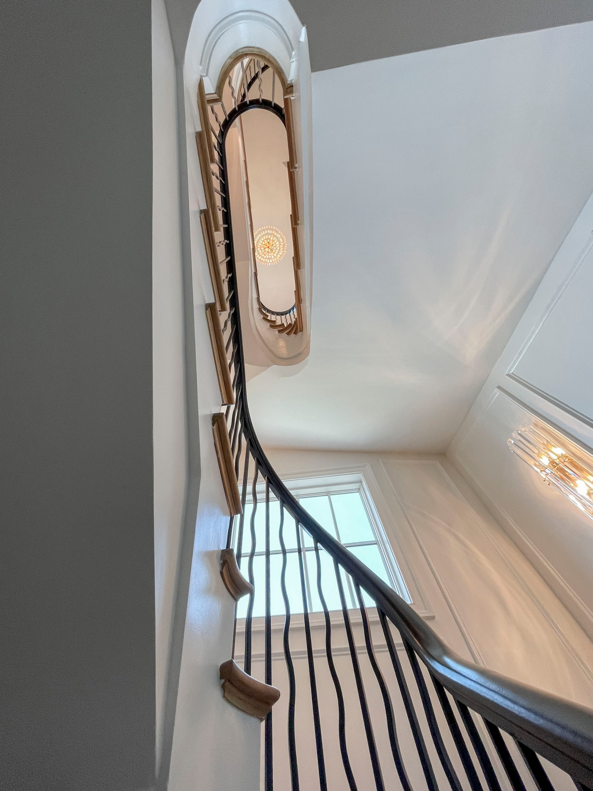 106_Modern Balustrade System Meets Traditional Winding Stairs, Aldie VA  20105
