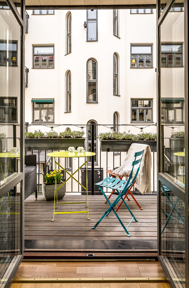 Photo of a scandinavian balcony in Stockholm.