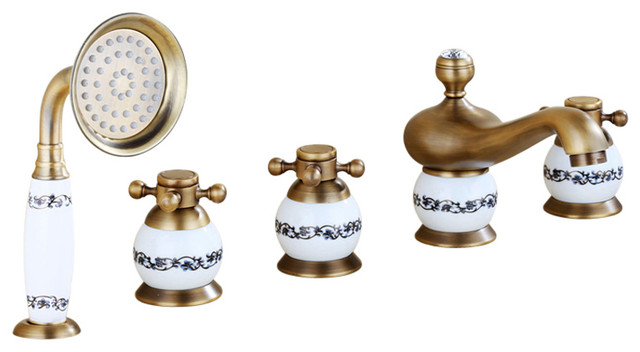 La Rochelle 5 Piece Deck Mounted Bathtub Faucet Traditional