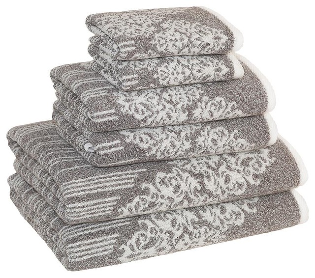 Gioia 6-Piece Towel Set, Vintage Brown