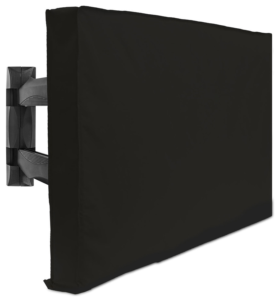 Outdoor TV Cover - 50" Model For 48" - 52" Flat Screens - Weatherproof - Black