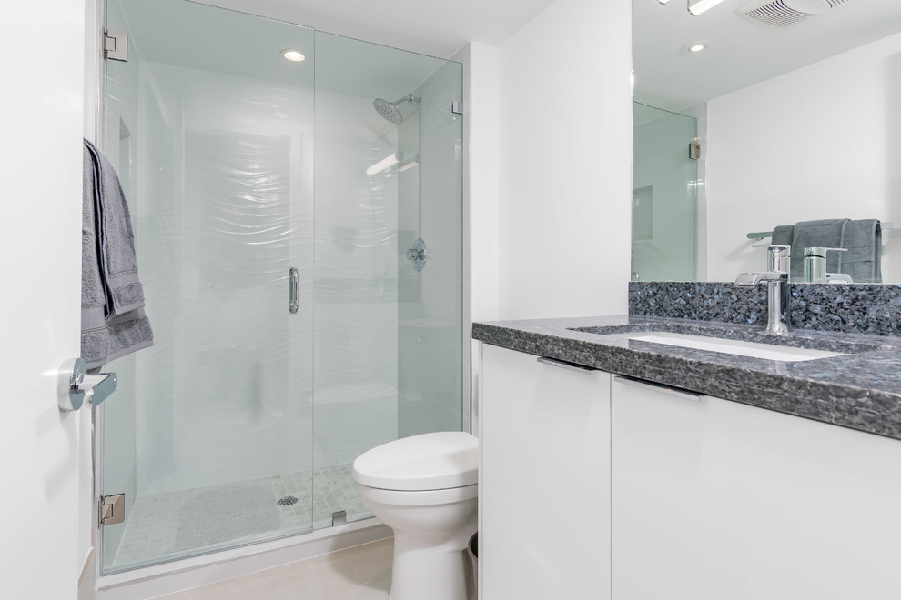 Blue accents on a beach condo