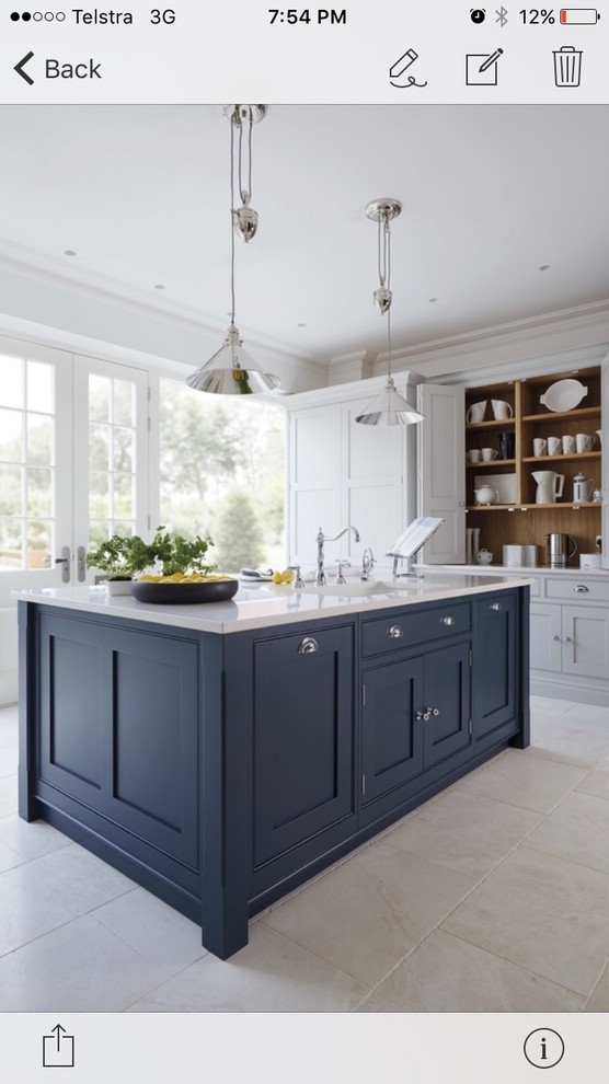 Bold and Blue island. Anyone chosen a similar shade? Houzz AU