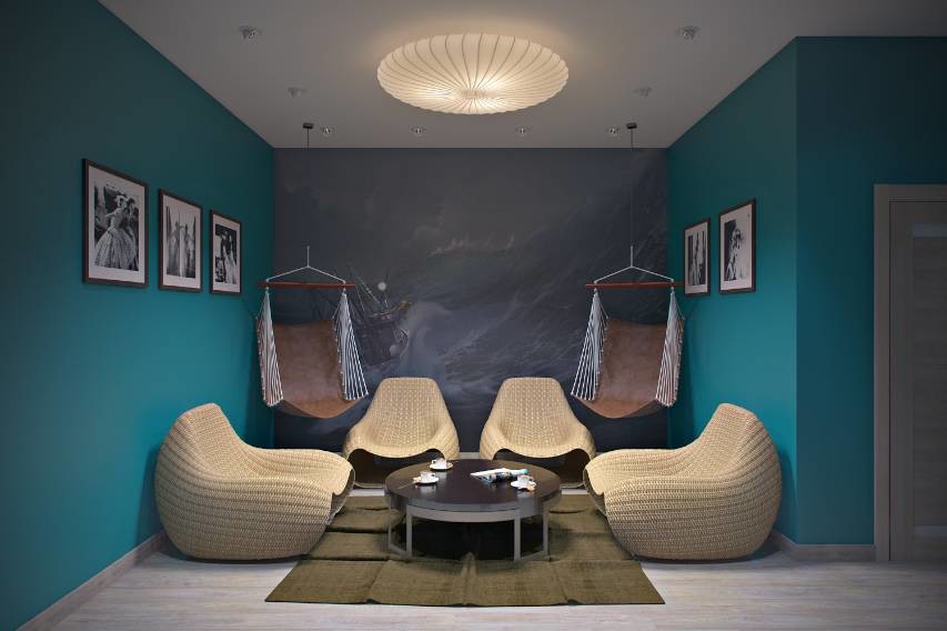 Интерьер загородного дома в Подмосковье.