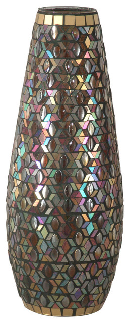 Dale Tiffany AV10660 Peacock Mosaic Grande Vase