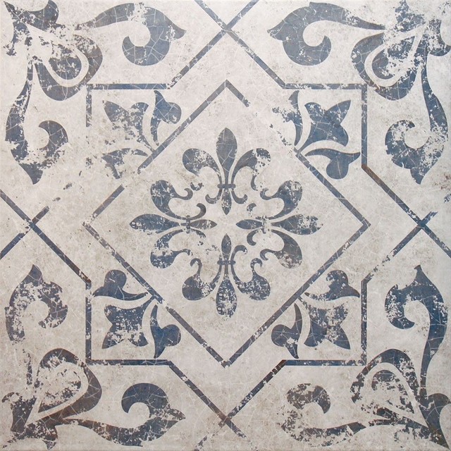 Antique Vintage Blue Floor Tiles, 1 m2