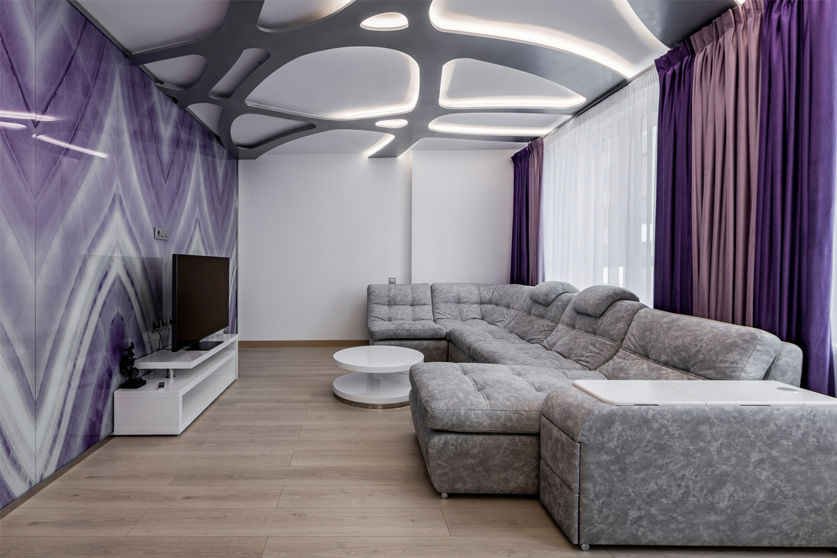 "Всплески жизни". Дизайн 3-х комнатной квартиры в современном стиле.