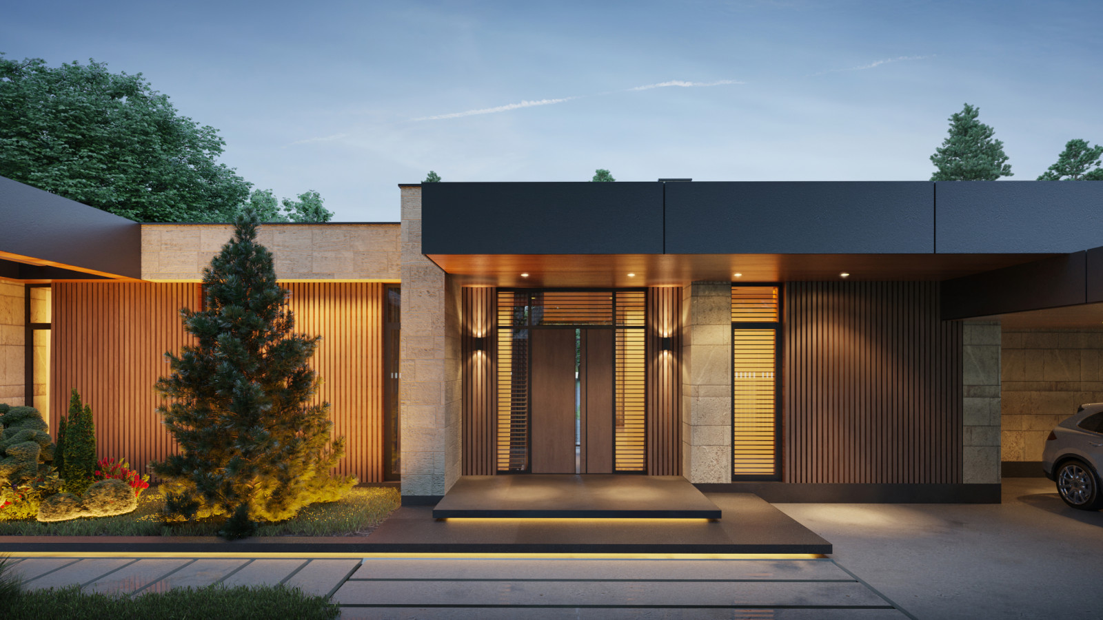 Проект одноэтажного индивидуального жилого дома. МО, Одинцовский р-н, д. Чигасов