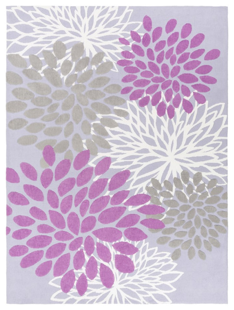 Surya ABI-9055 Abigail Kids Rug, 3'3' x 5'3', Bright Purple/Lavender