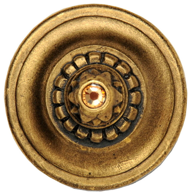 Portobello Road Knobs, 24K Satin Gold Traditional And