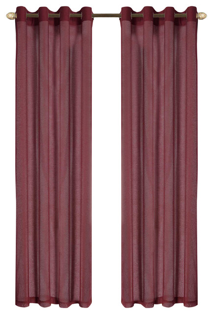 Malibu Extra Wide Sheer Window Curtain Panels Set Of 2 84 X108