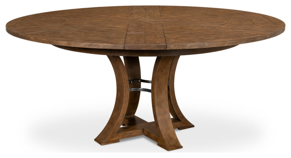 Modern Transitional Jupe Dining Table 70 Muted Brown Transitional