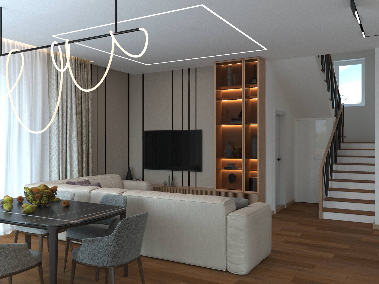 Ультра-современная гостиная в частном доме