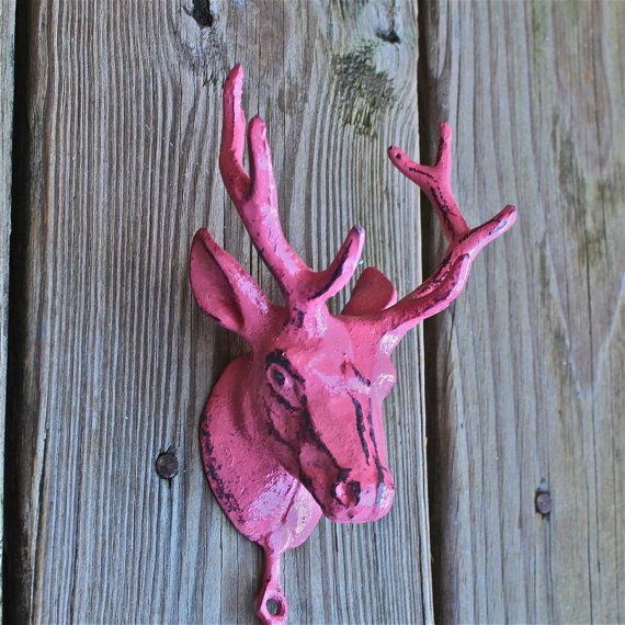 Metal Deer Hook, Berry Pink by Aqua Xpressions